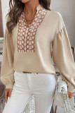 Long Sleeved Stand Up Collar Ethnic Style Shirt