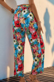 Ethnic Style Printed Vacation Straight Leg Pants