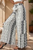High Waisted Ethnic Style Casual Wide Leg Pants