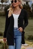 Solid Color Long Sleeved Cardigan Jacket For Women