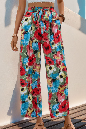 Ethnic Style Printed Vacation Straight Leg Pants