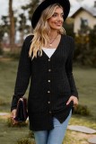 Solid Color Long Sleeved Cardigan Jacket For Women