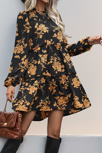 Vintage Printed Versatile Long Sleeved Dress