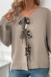Love V-Neck Women's Cardigan Sweater