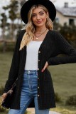 Solid Color Long Sleeved Cardigan Jacket For Women