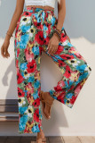 Ethnic Style Printed Vacation Straight Leg Pants