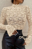 Lace Slim Fit Flared Sleeve Shirt