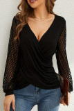 Lace Lantern Sleeve Loose T-Shirt