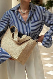 Temperament Striped Printed Lapel Shirt