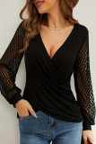 Lace Lantern Sleeve Loose T-Shirt