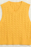Knitted V-Neck Vest Sweater
