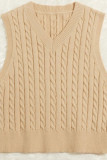 Knitted V-Neck Vest Sweater