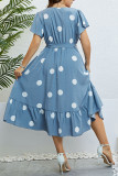 Summer V-Neck Strap Waist Cinching Dress