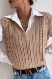 Knitted V-Neck Vest Sweater