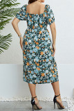 Large Size One Shoulder Floral Dress