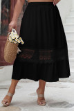 High Waisted Hollow Out Loose Lace Skirt