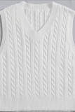 Knitted V-Neck Vest Sweater
