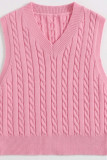 Knitted V-Neck Vest Sweater