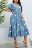 Summer V-Neck Strap Waist Cinching Dress