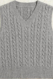 Knitted V-Neck Vest Sweater