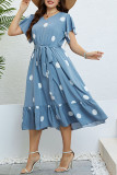Summer V-Neck Strap Waist Cinching Dress
