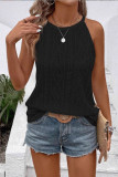Jacquard Camisole Sleeveless Knitted Vest