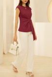 Summer Knot Irregular Short Sleeved T-Shirt