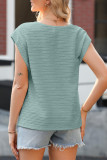 Slant Neck Casual Short Sleeved T-Shirt