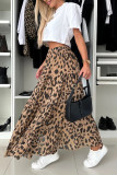 Leopard Print Large Swing Skirt