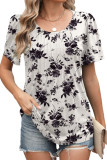 Round Neck Loose Short Sleeved Printed T-Shirt