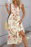 Summer V-Neck Printed Sleeveless Dress
