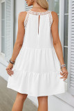 Hollow Lace Hanging Neck A-Line Dress