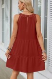 Hollow Lace Hanging Neck A-Line Dress