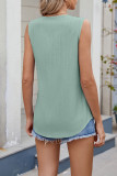 Solid Color V-Neck Sleeveless Loose Chiffon Vest