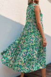 Ethnic Style Sleeveless V-Neck Printed Dress