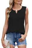 Solid Color V-Neck Sleeveless Loose Chiffon Vest