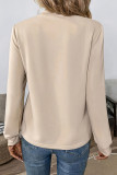 Leopard Print Round Neck Loose Casual Shirt