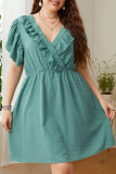 Swiss Dot Loose Short Sleeved Dress