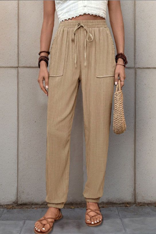 Solid Color Small Leg Casual Pants
