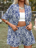 Minimally Printed Five Quarter Sleeve Set