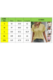 Hollow Jacquard V-Neck Loose Short Sleeved Shirt