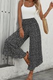 High Waisted Polka Dot Loose Wide Leg Pants