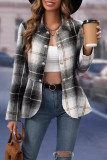Checkered Print Small Suit Slim Fit Jacket