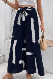 Printed High Waisted Wide Leg Pants