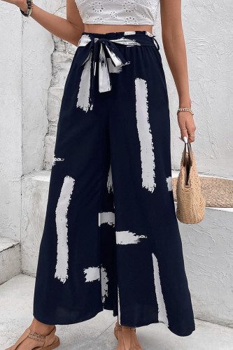Printed High Waisted Wide Leg Pants