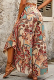 Bohemian Patterned Oversized Wide Leg Pants