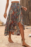 Bohemian Ruffled High Waisted Short Skirt