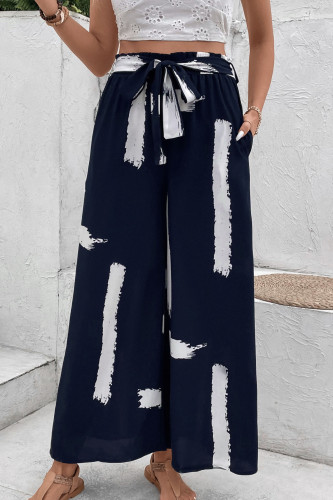 Printed High Waisted Wide Leg Pants