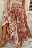 Bohemian Patterned Oversized Wide Leg Pants