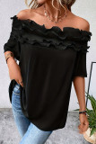 Lotus Leaf Edge One Shoulder T-Shirt